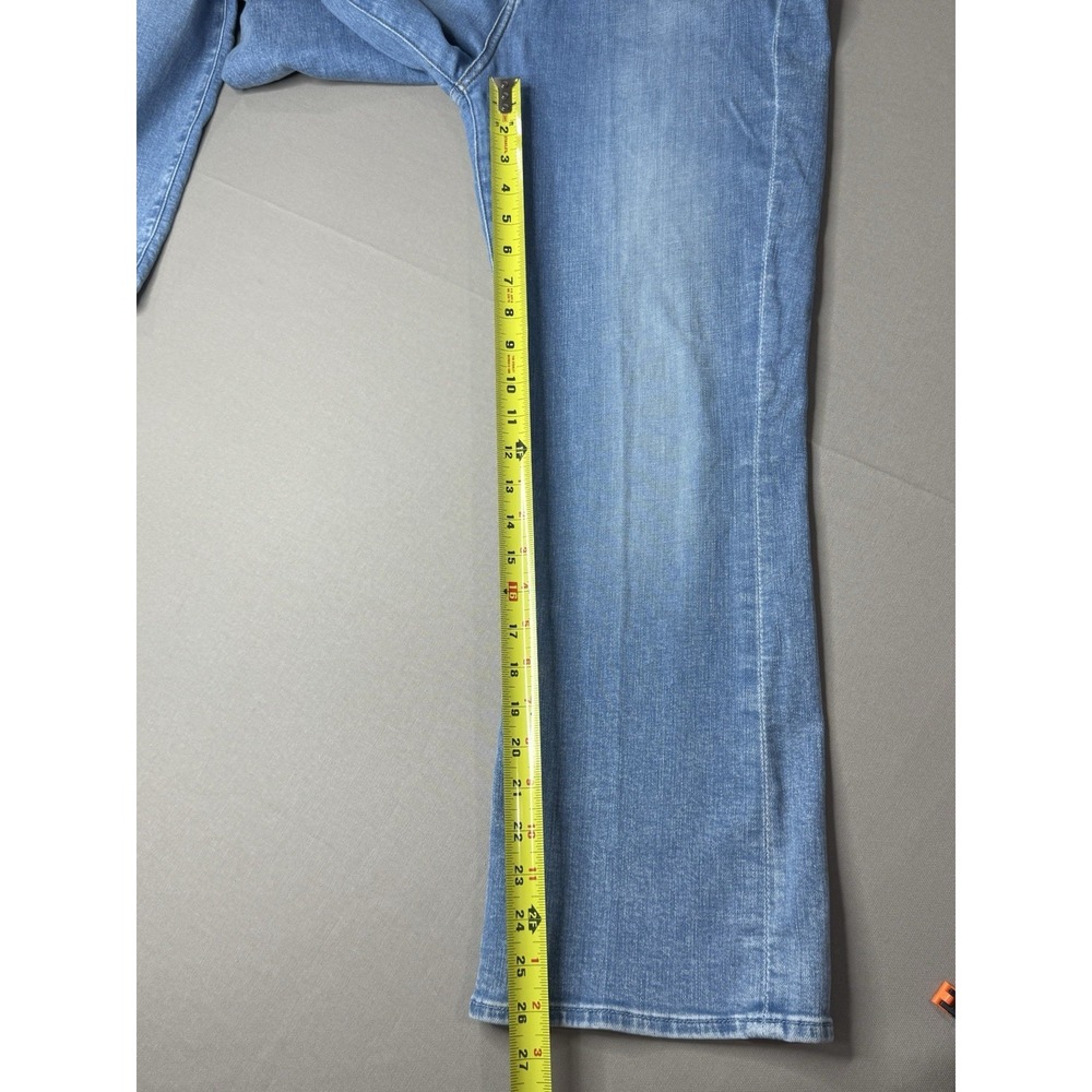 7 For All Mankind Jeans Women's 30 High Waist Slim Kick Light Wash Crop - Picture 8 of 10